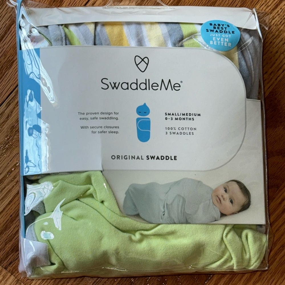 NIB- SwaddleMe - original swaddle - 3 Pack